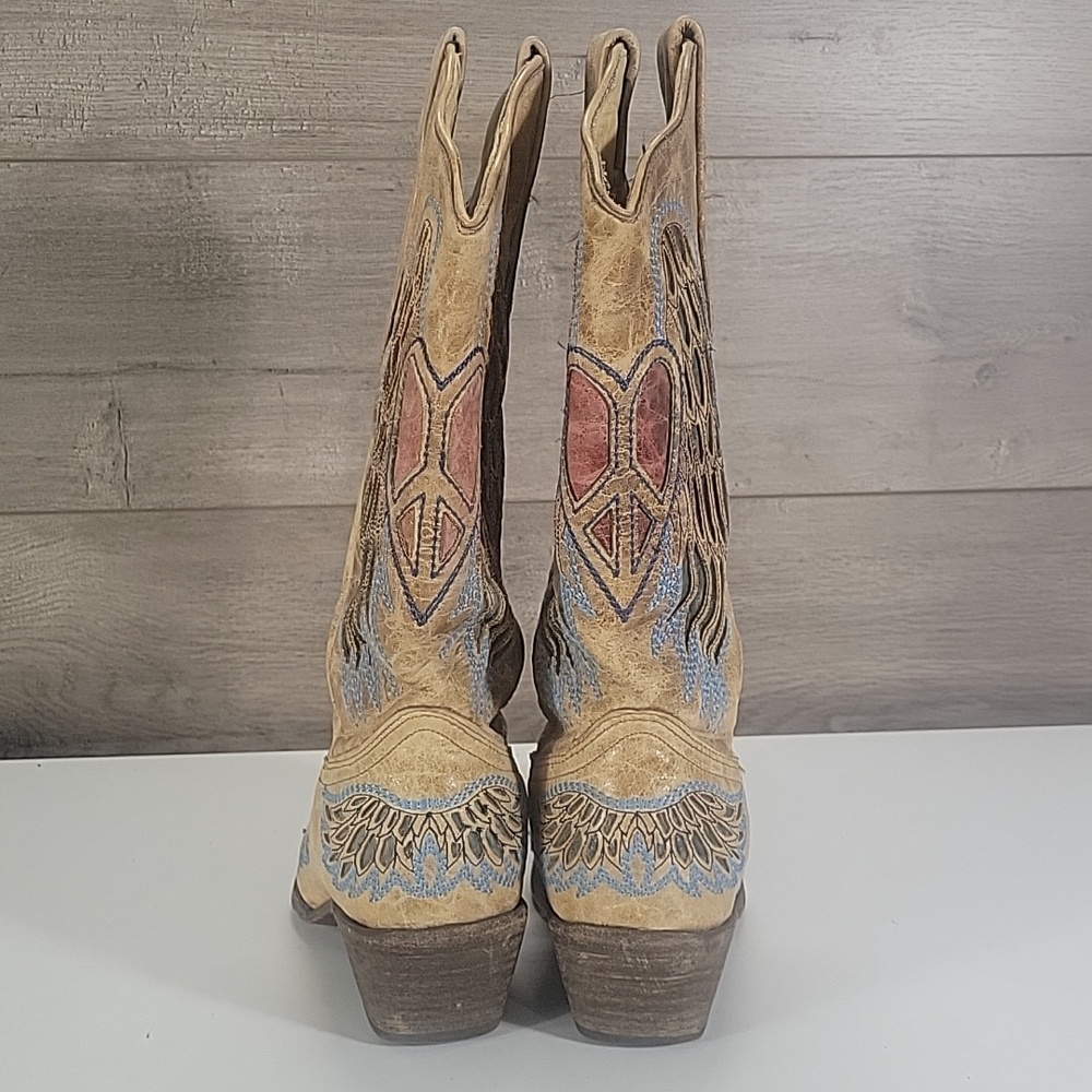 Corral Vintage Red Heart Western Boots Size 8.5 M - Picture 3 of 13